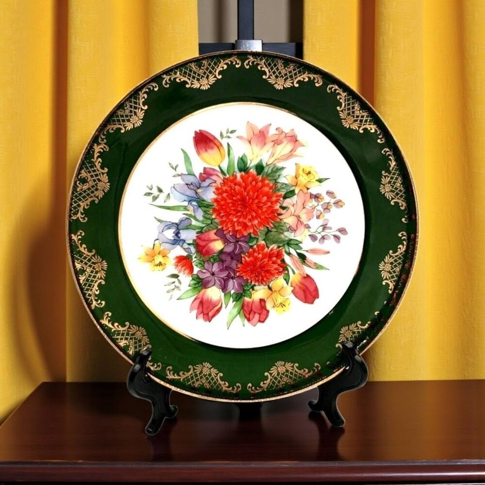 Weatherby Royal Falcon Floral Spring Plate English French Elegant Cottage Decor